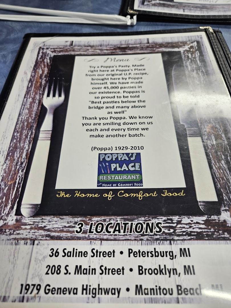 Poppa's Place Dos Menu image 3